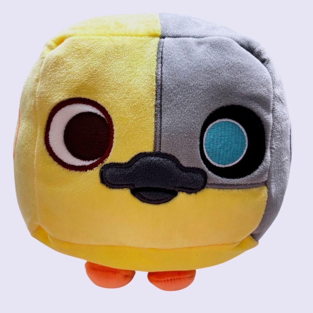 Pet Simulator X Cyborg Ducky Plush 7" Yellow Gray Robot Duck BIG Games Roblox